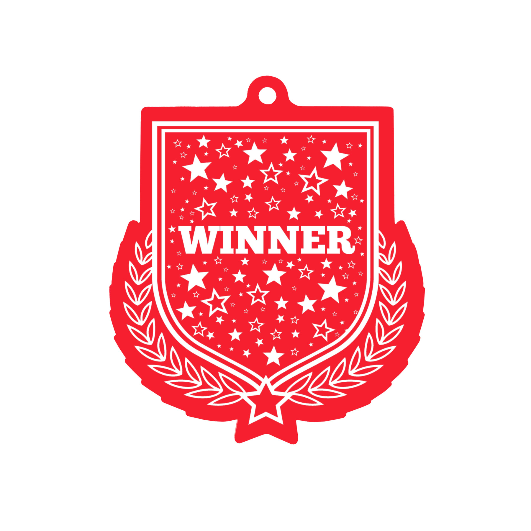 Colour Printed Winner Shield Shaped Medal