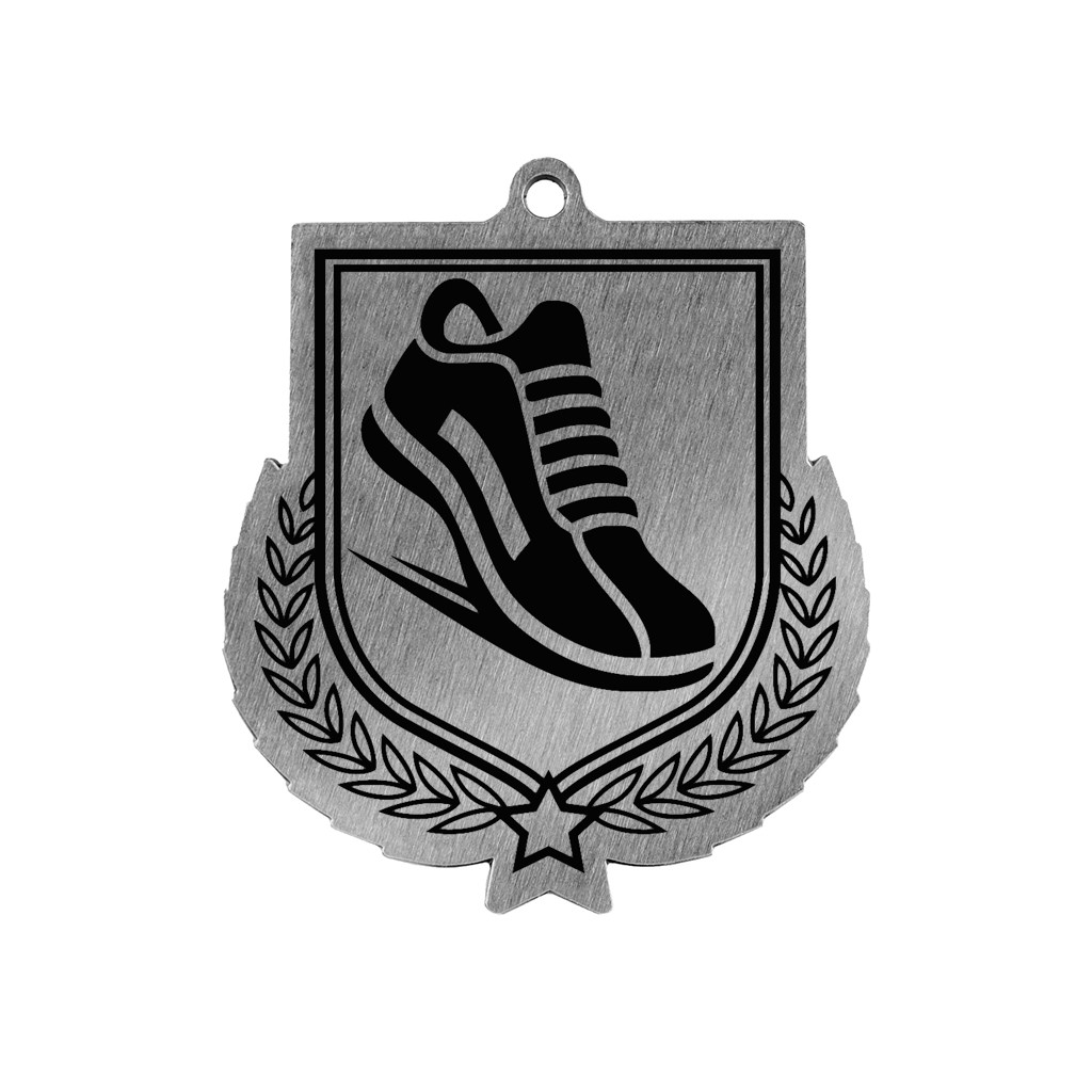 Colour Printed Athletics Shield Shaped Medal