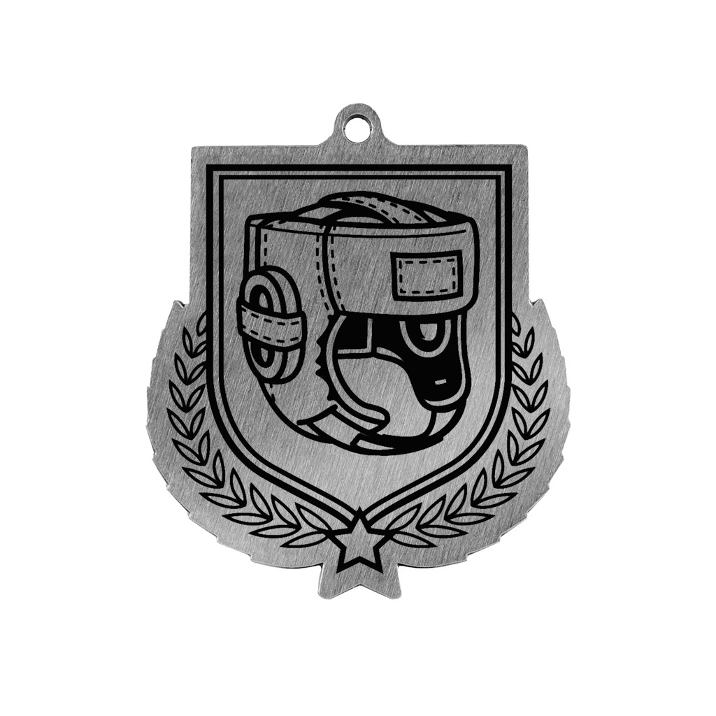 Colour Printed Boxing Shield Shaped Medal