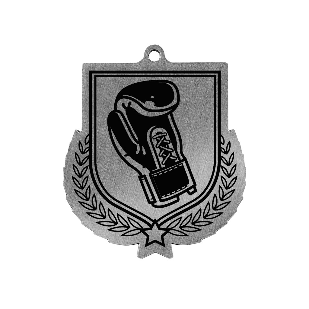 Colour Printed Boxing Shield Shaped Medal