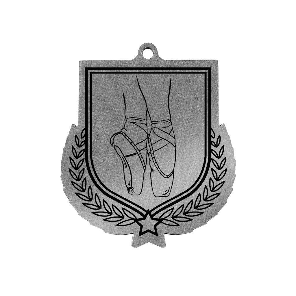 Colour Printed Ballet Shield Shaped Medal