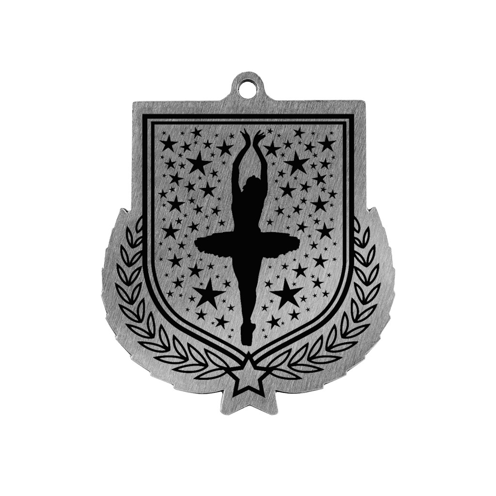 Colour Printed Ballet Shield Shaped Medal