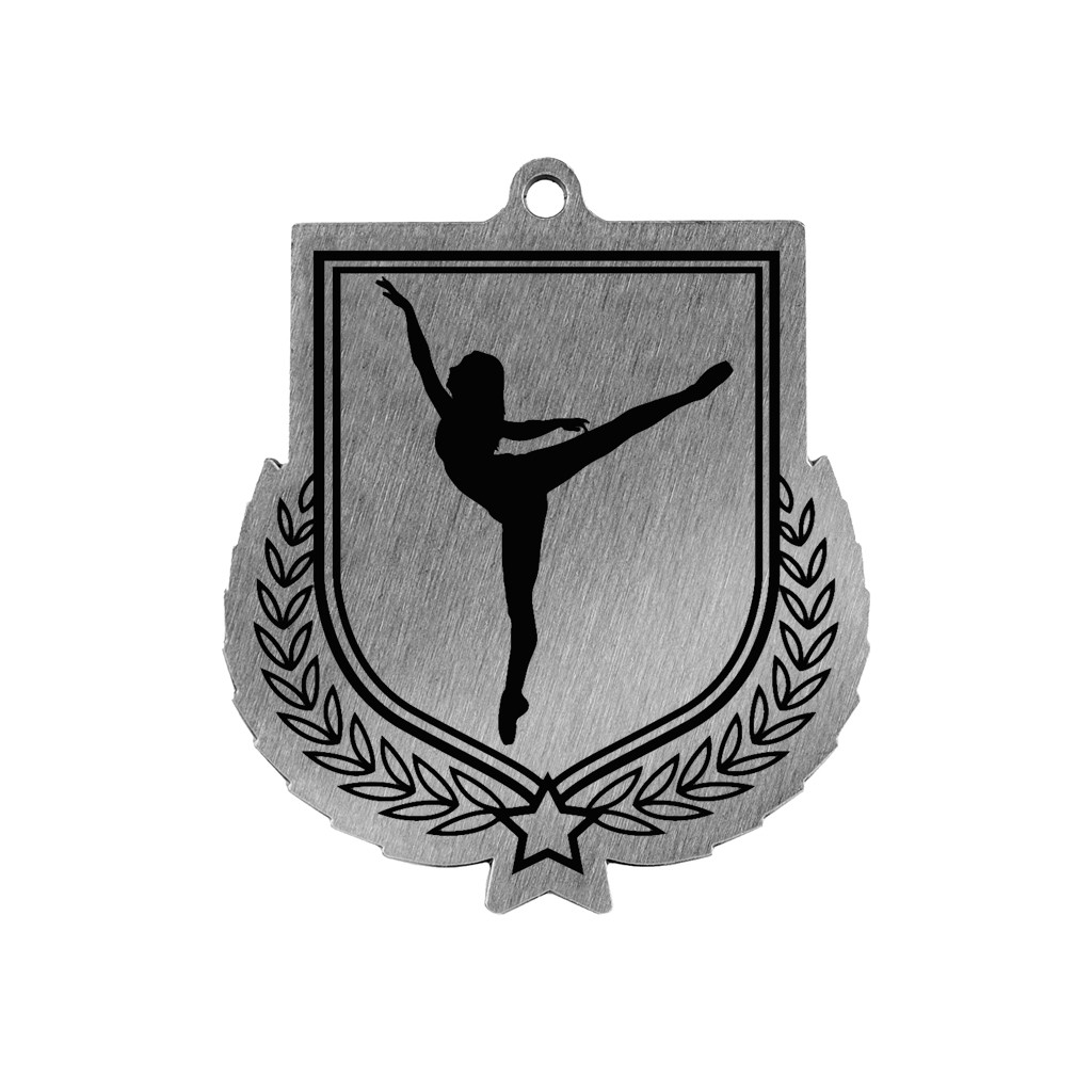 Colour Printed Dance Shield Shaped Medal