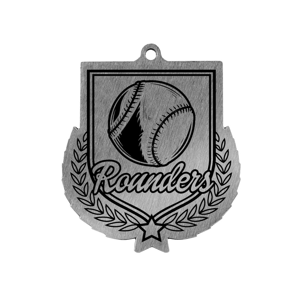 Colour Printed Rounders Shield Shaped Medal