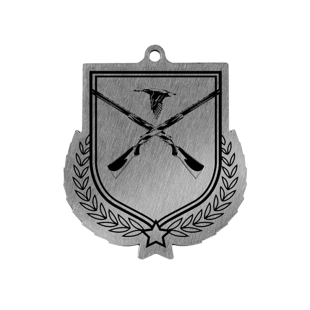 Colour Printed Shooting Shield Shaped Medal