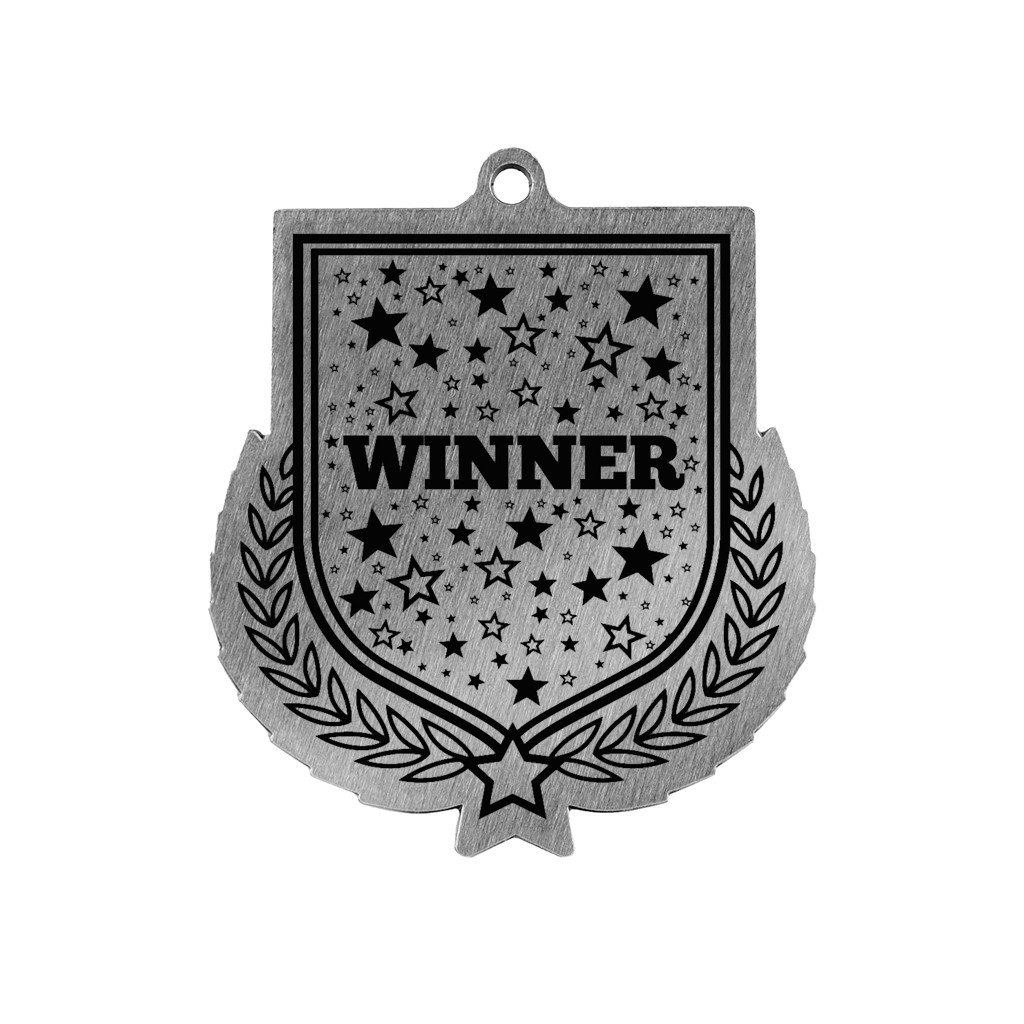 Colour Printed Winner Shield Shaped Medal