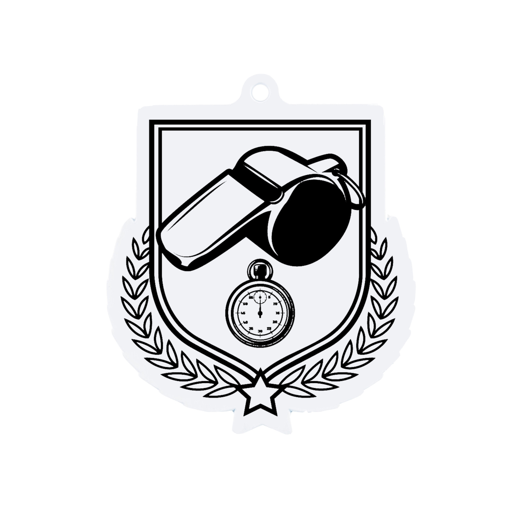 Colour Printed Referee Shield Shaped Medal