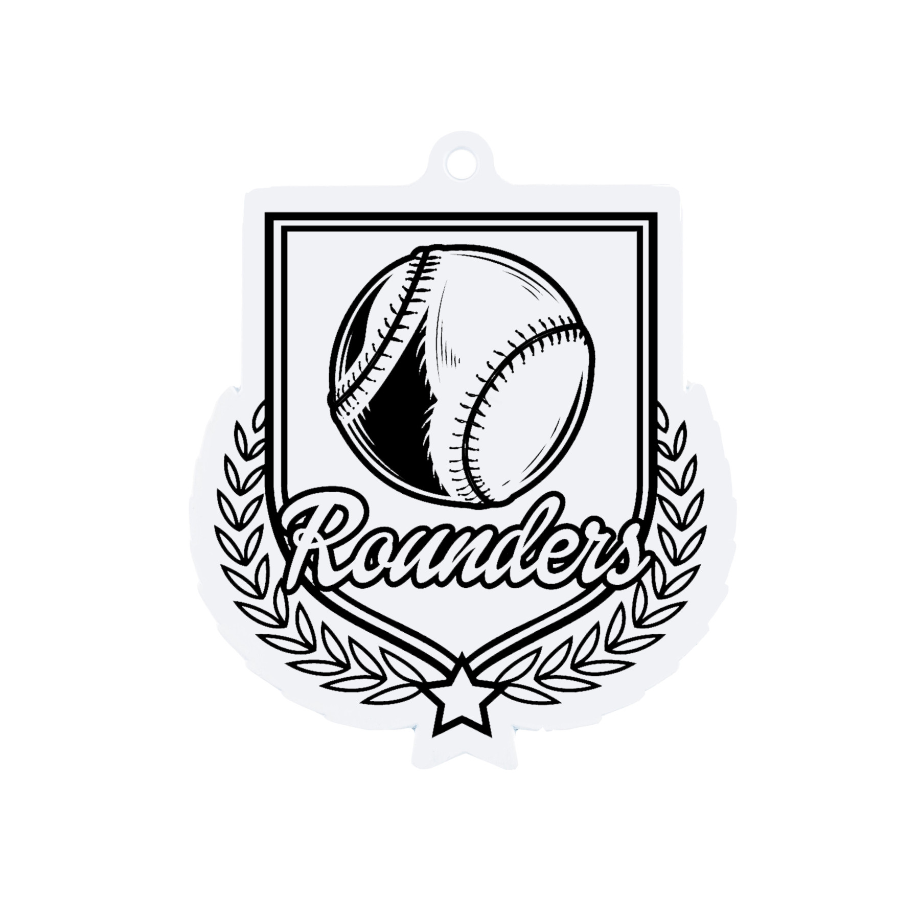 Colour Printed Rounders Shield Shaped Medal