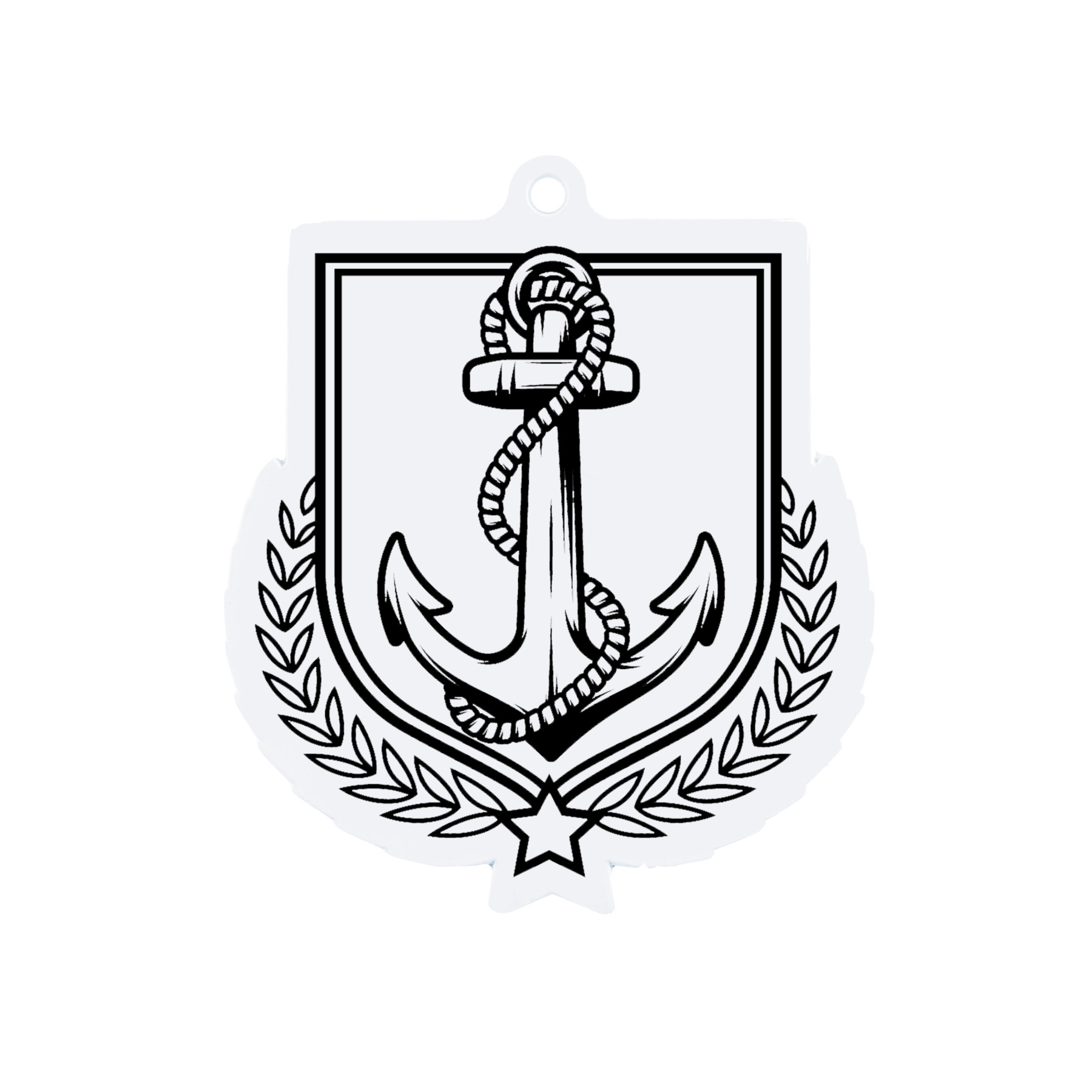 Colour Printed Sailing Shield Shaped Medal