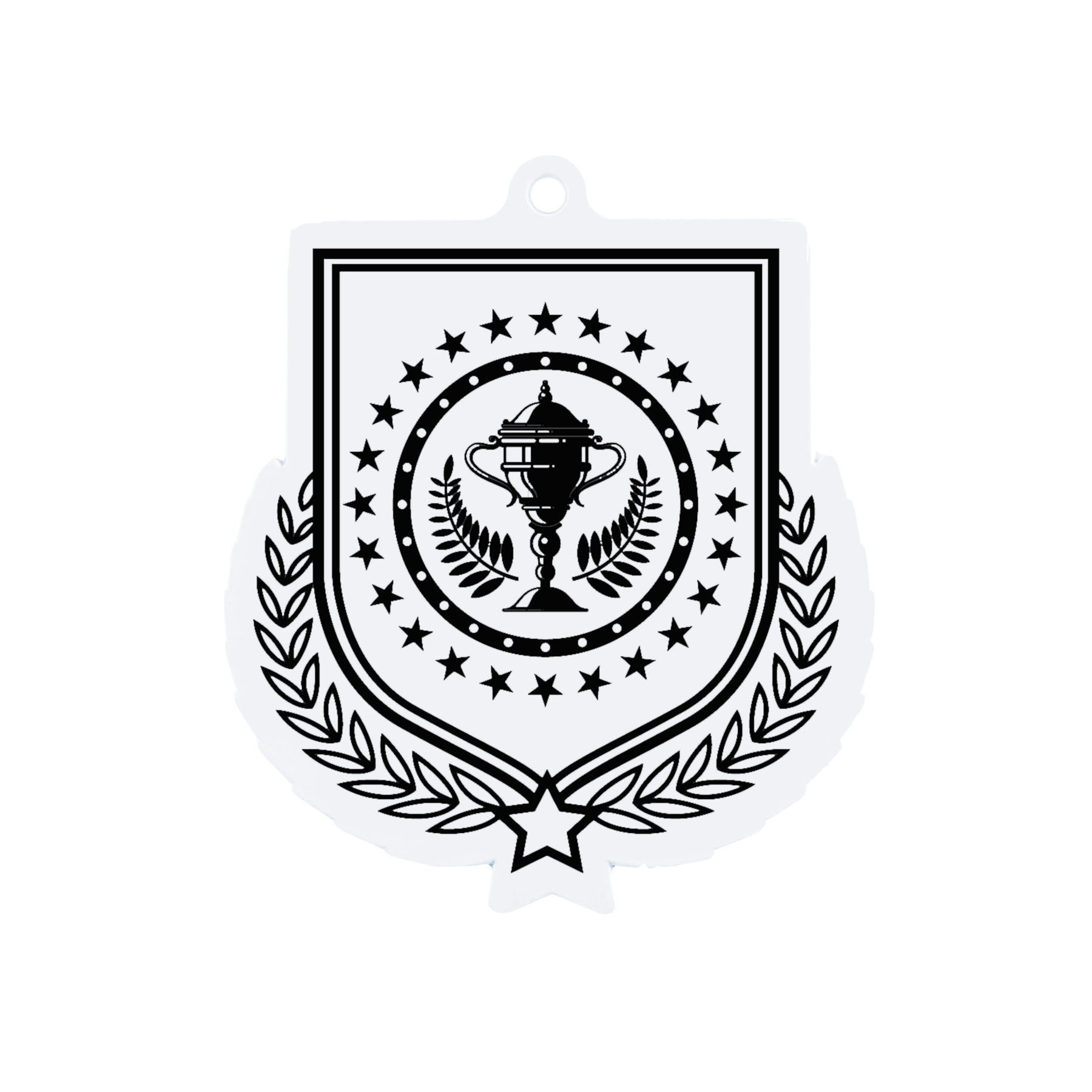 Colour Printed Victory Shield Shaped Medal
