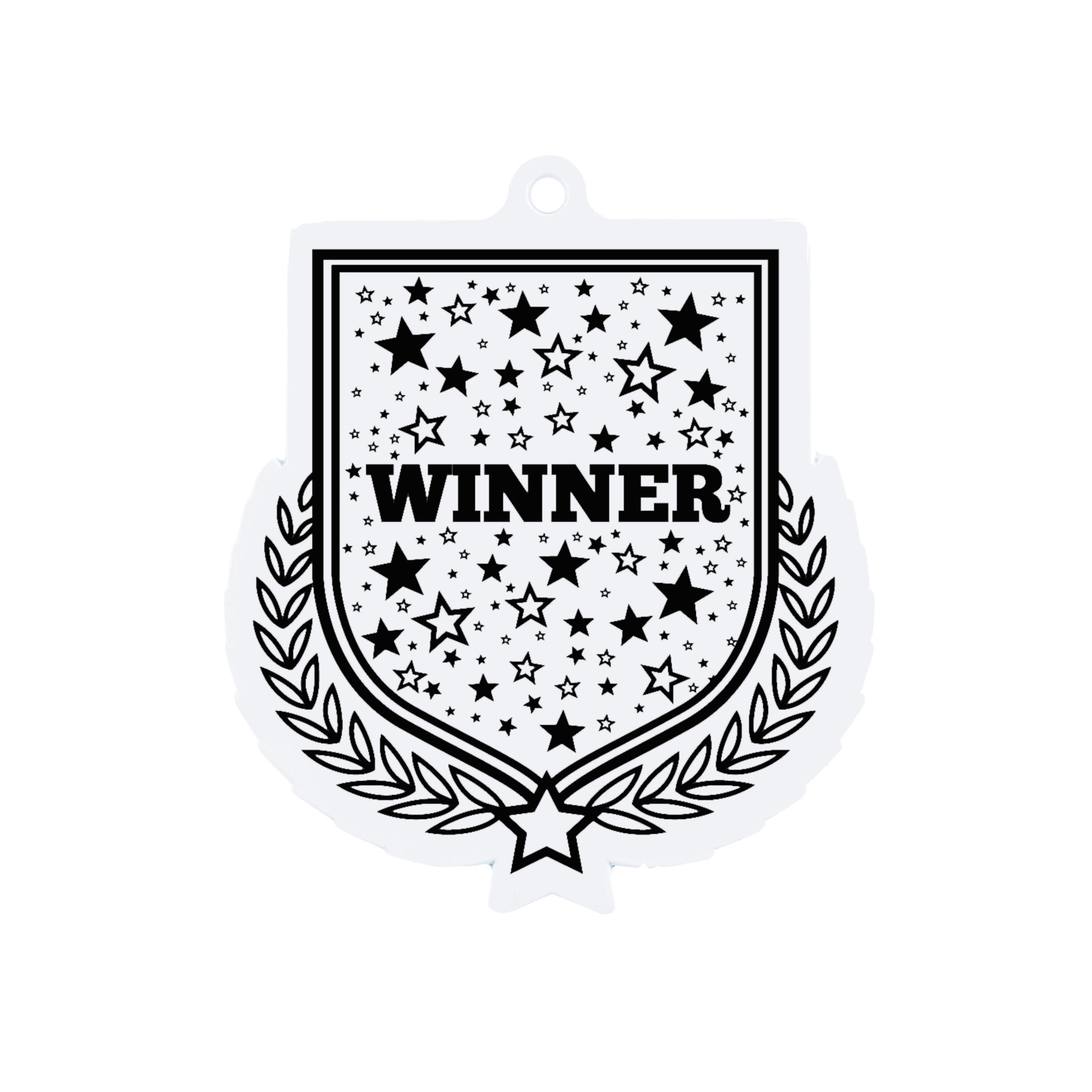 Colour Printed Winner Shield Shaped Medal