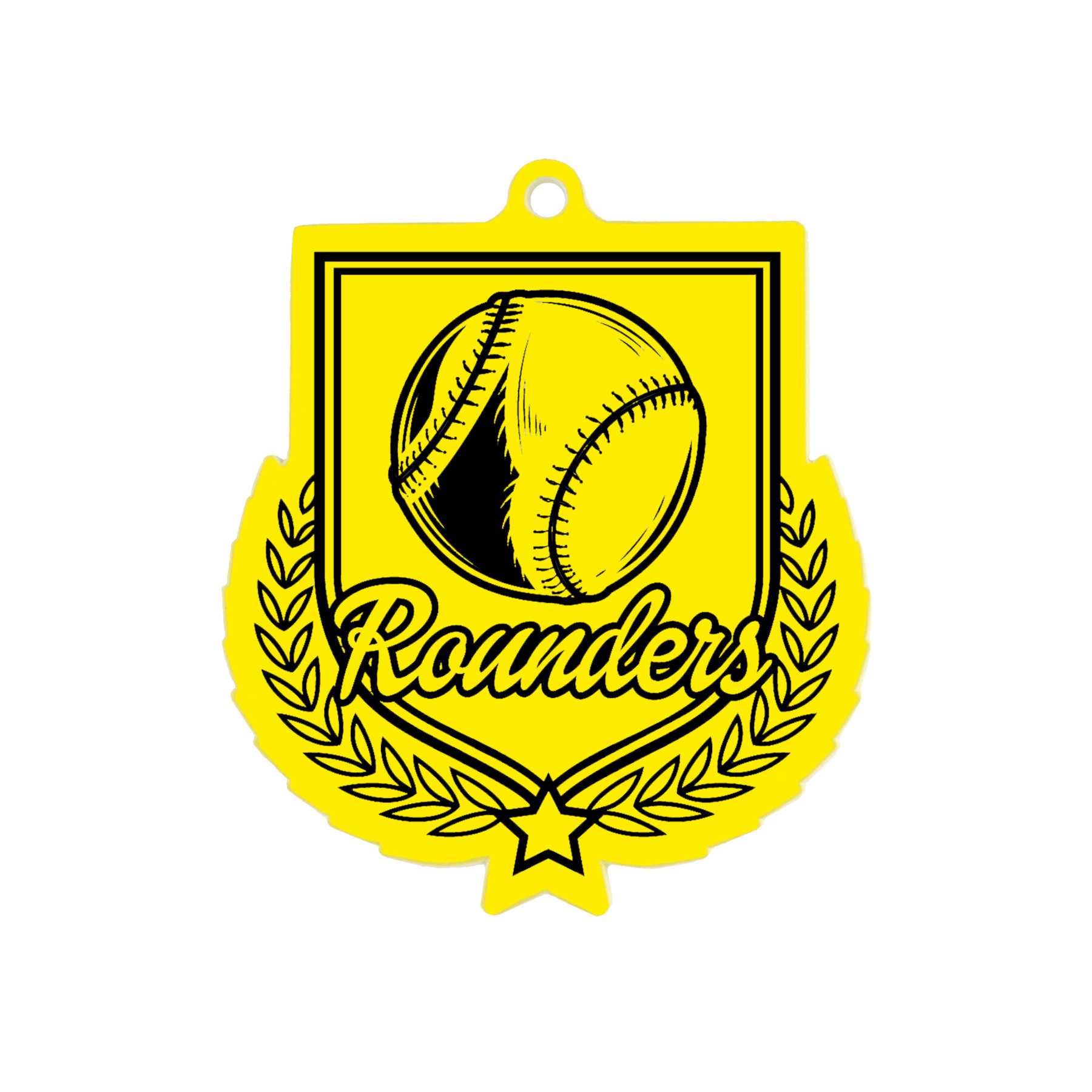 Colour Printed Rounders Shield Shaped Medal