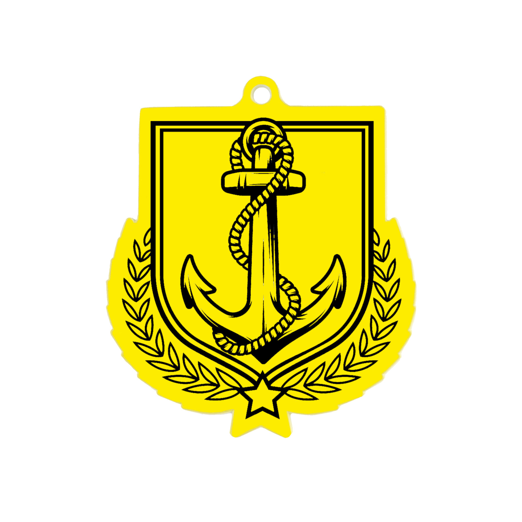 Colour Printed Sailing Shield Shaped Medal
