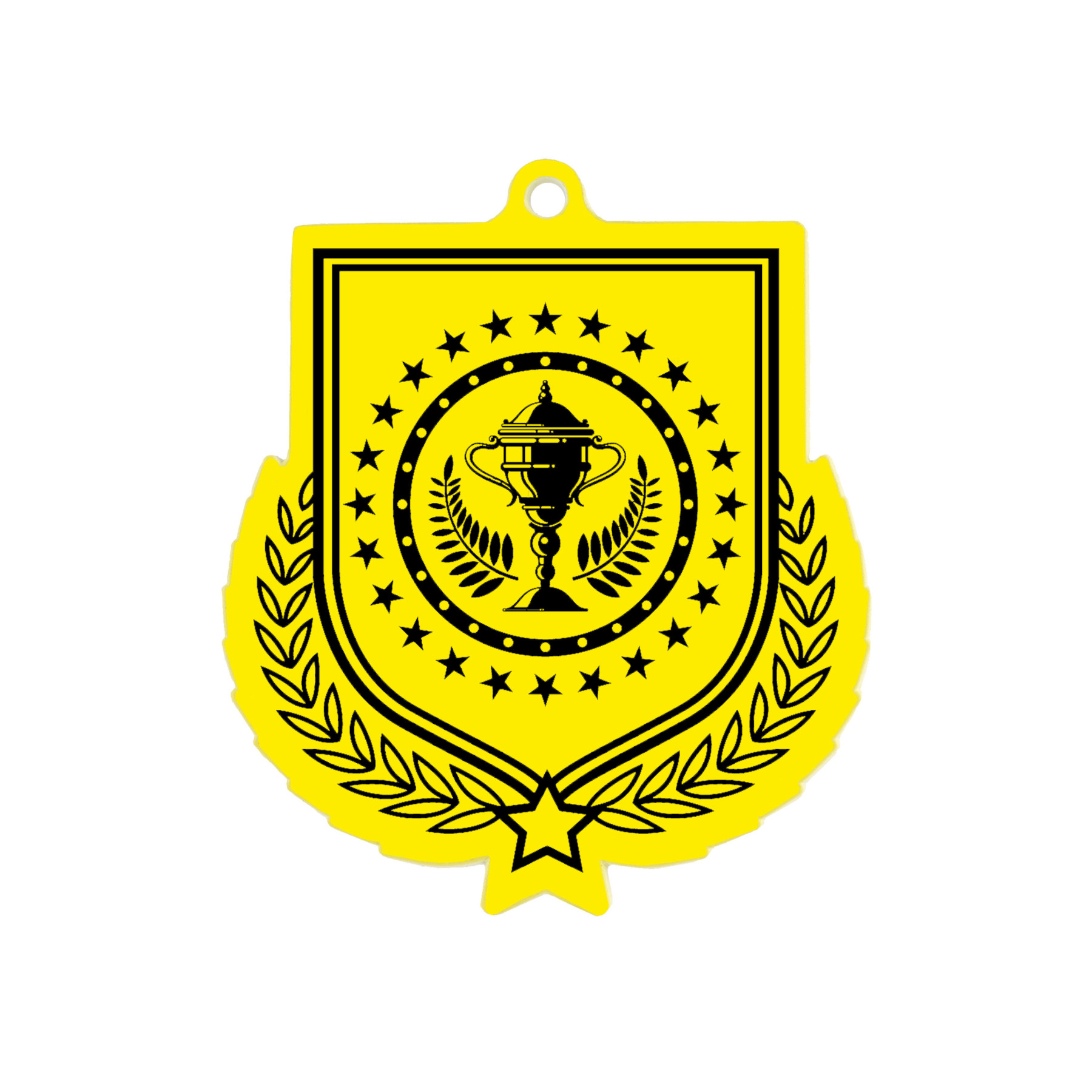 Colour Printed Victory Shield Shaped Medal