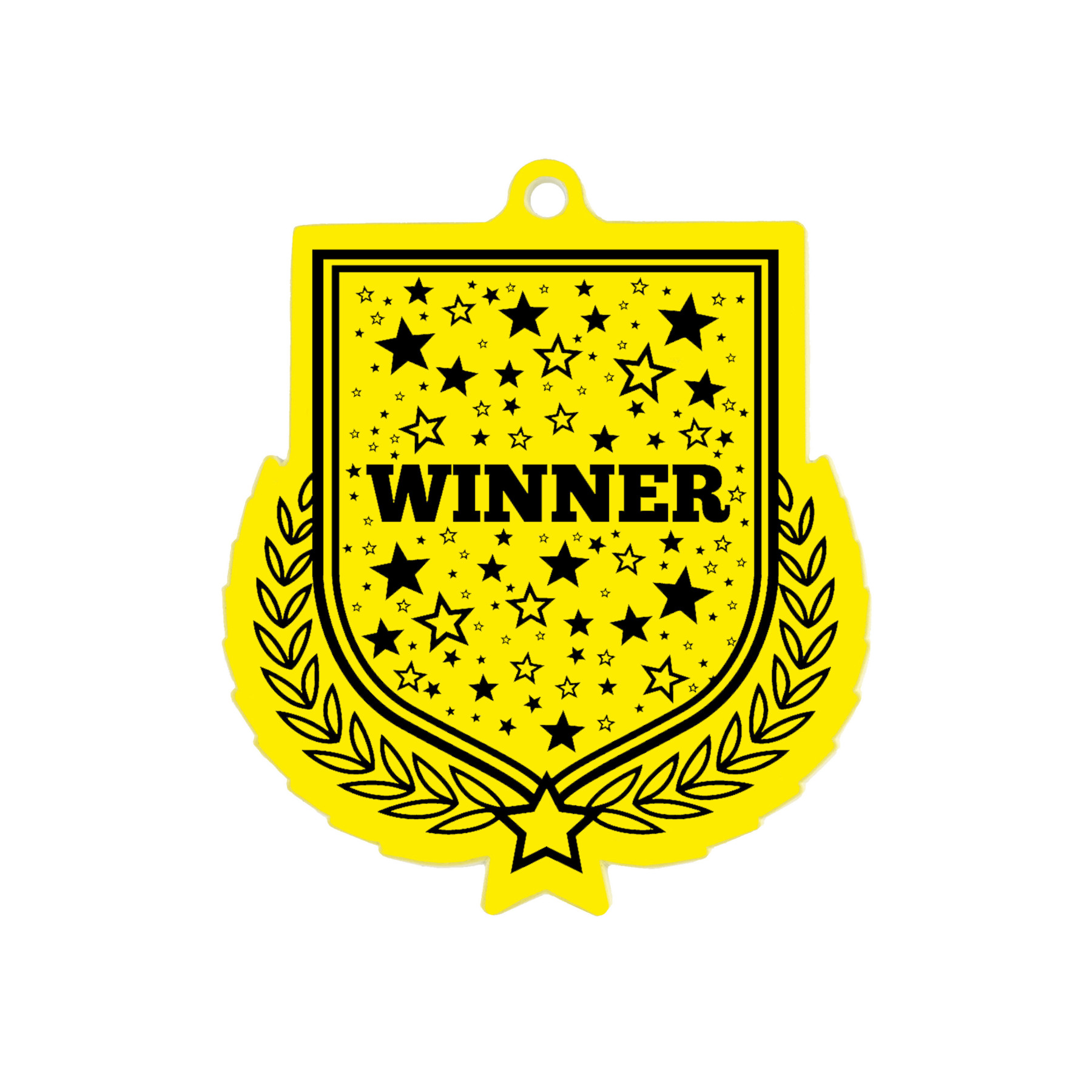Colour Printed Winner Shield Shaped Medal