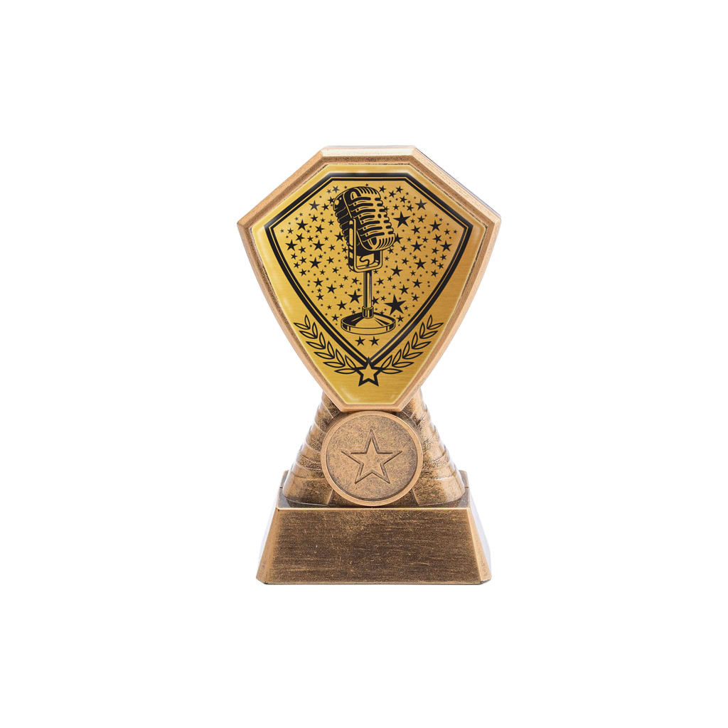 Antique Gold Microphone Plastic Tower