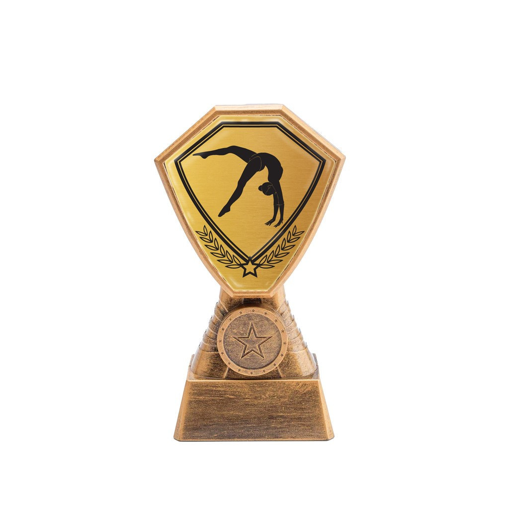 Antique Gold Gymnastics Plastic Tower