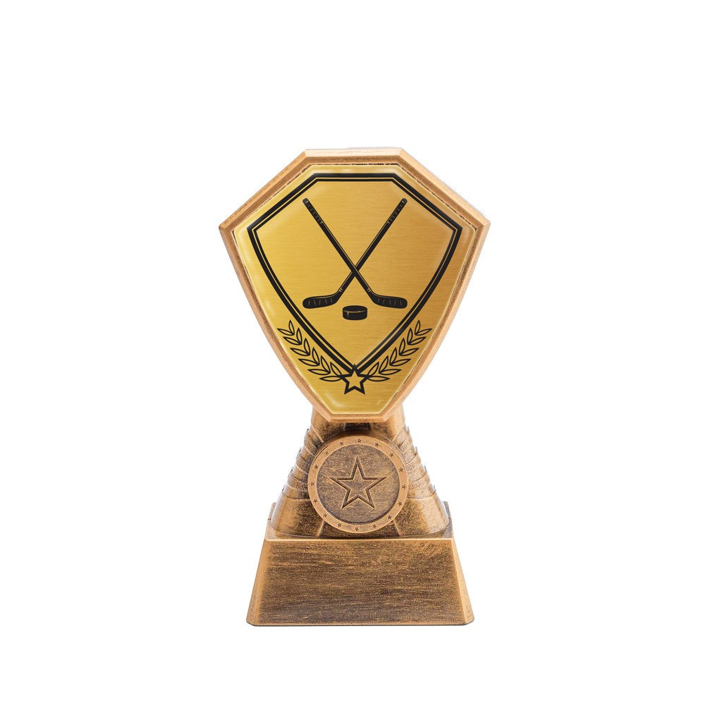 Antique Gold Ice Hockey Plastic Tower