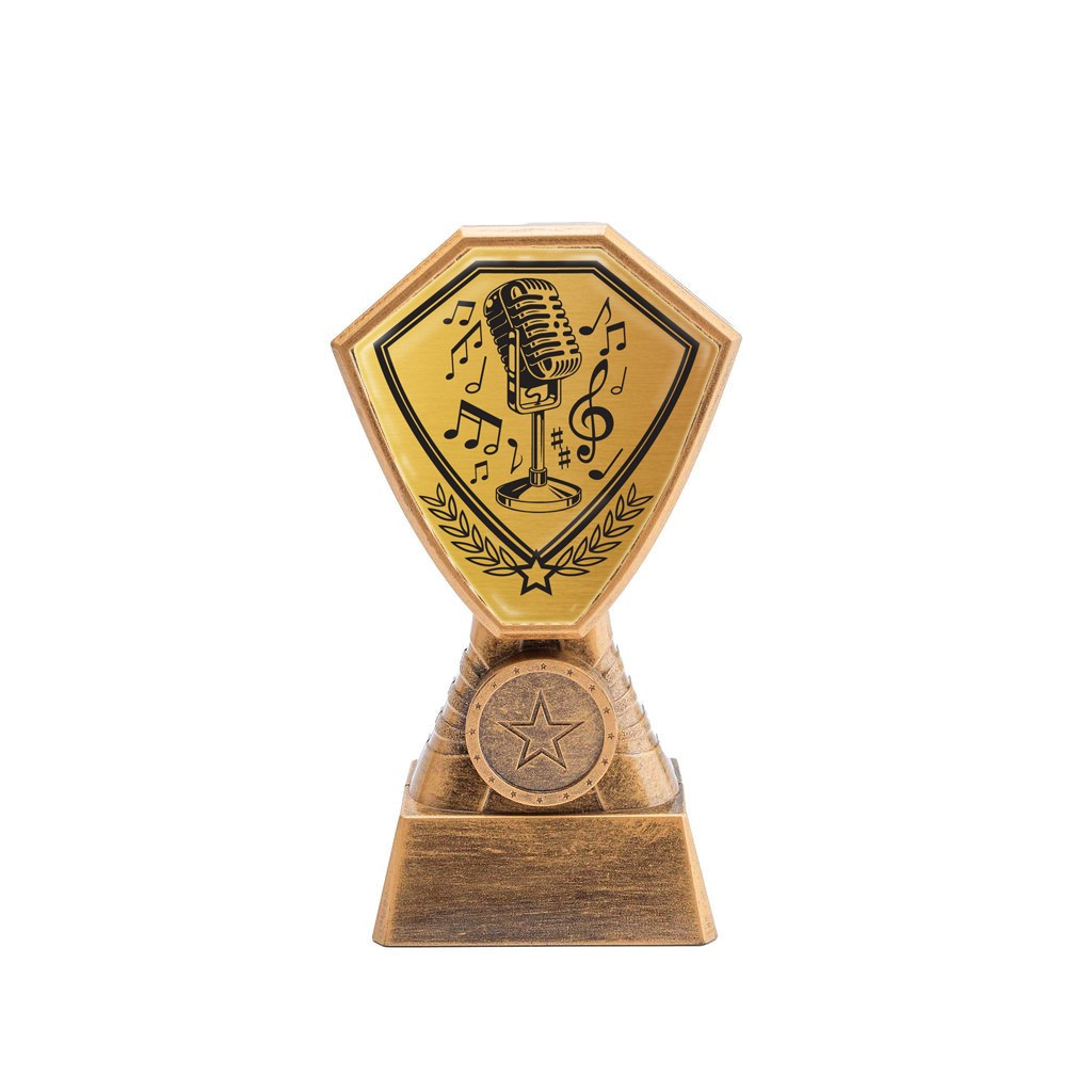 Antique Gold Microphone Plastic Tower