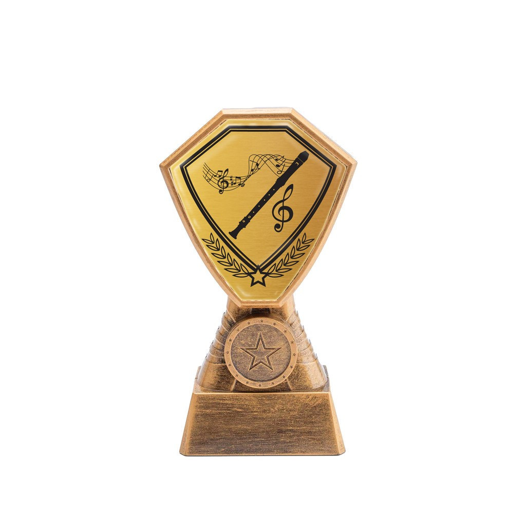 Antique Gold Recorder Plastic Tower