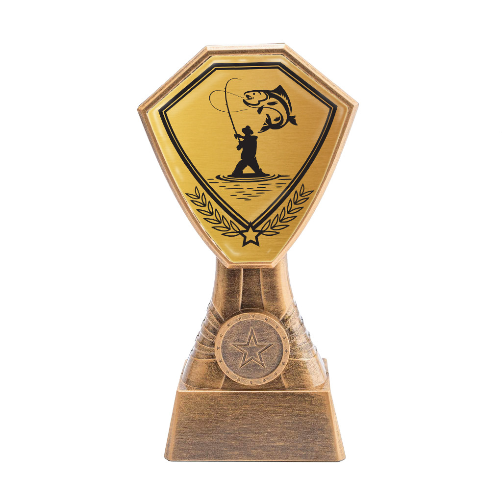 Antique Gold Fishing Plastic Tower
