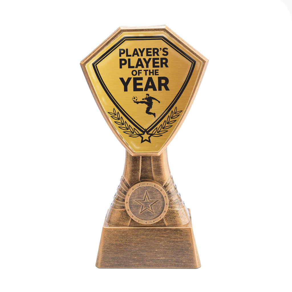 Antique Gold Player's Player of the Year Football Plastic Tower