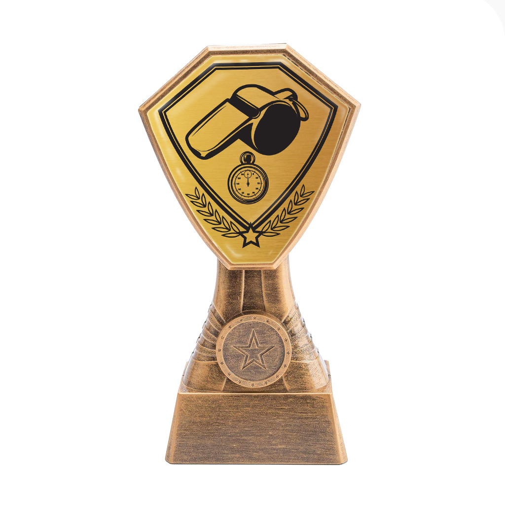 Antique Gold Football Referee Plastic Tower