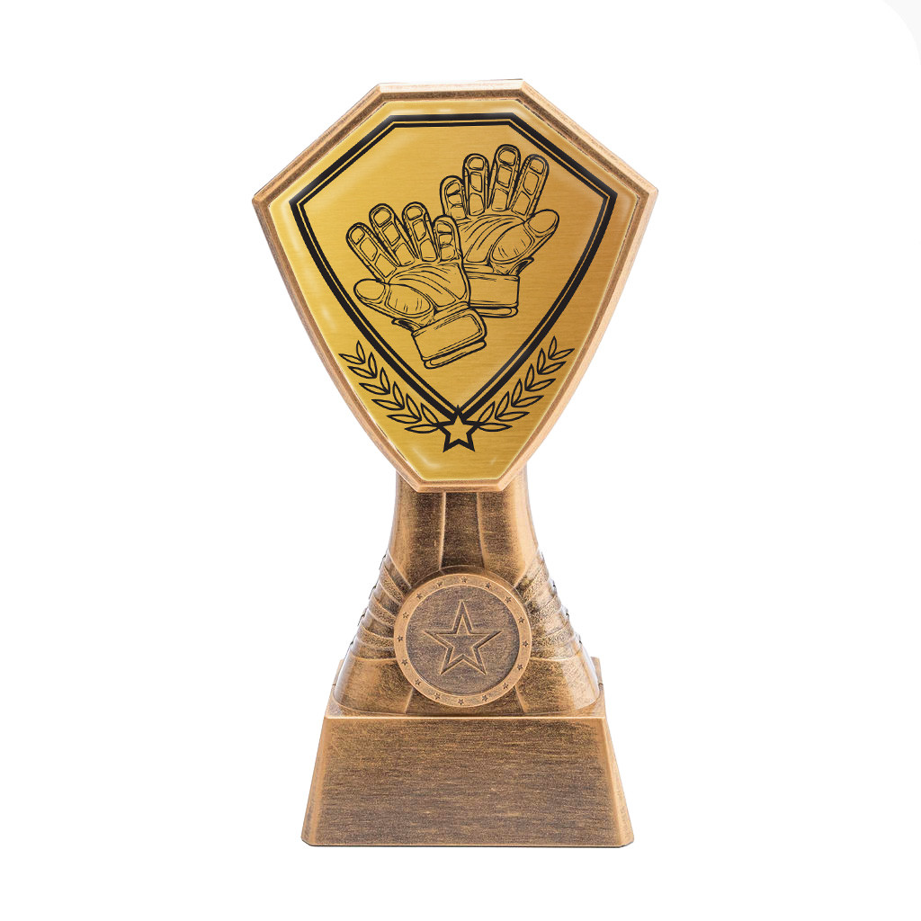 Antique Gold Football Goalkeeper Plastic Tower