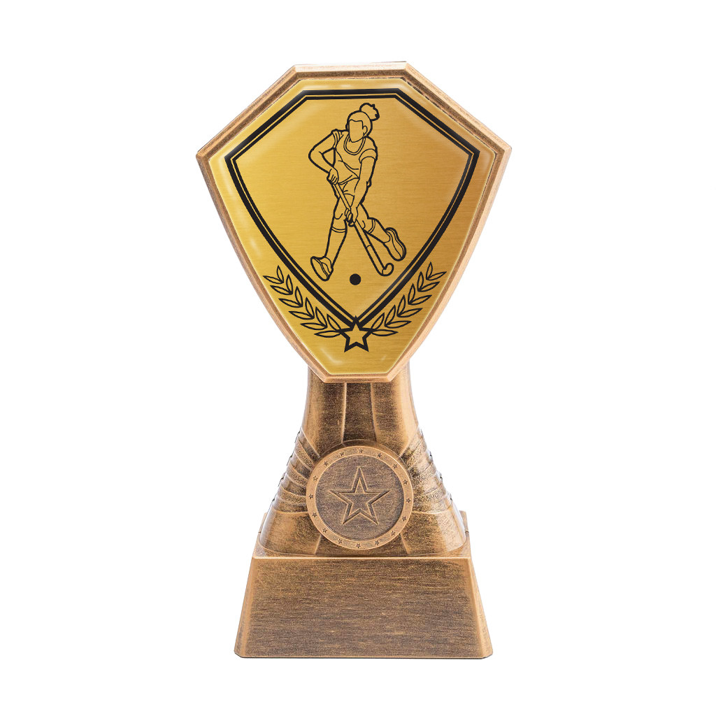 Antique Gold Women's Hockey Plastic Tower
