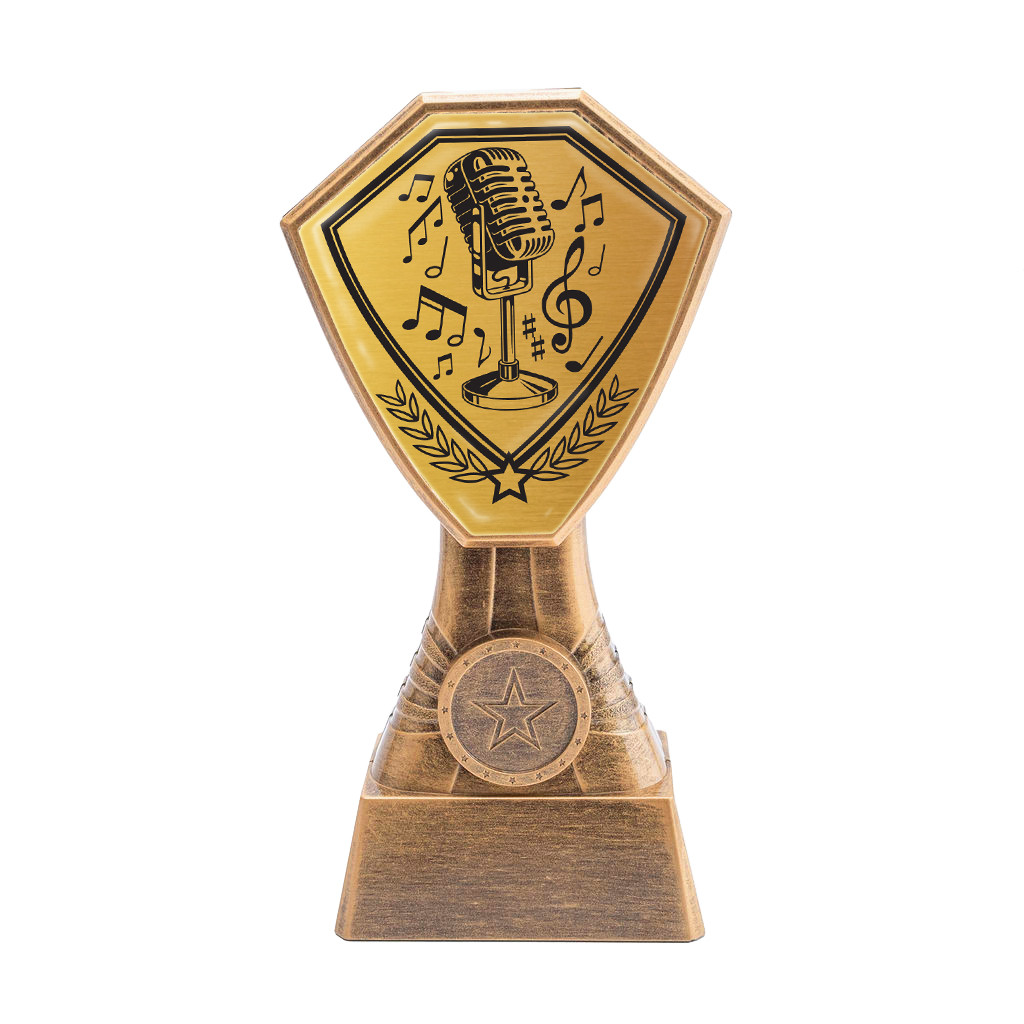 Antique Gold Microphone Plastic Tower
