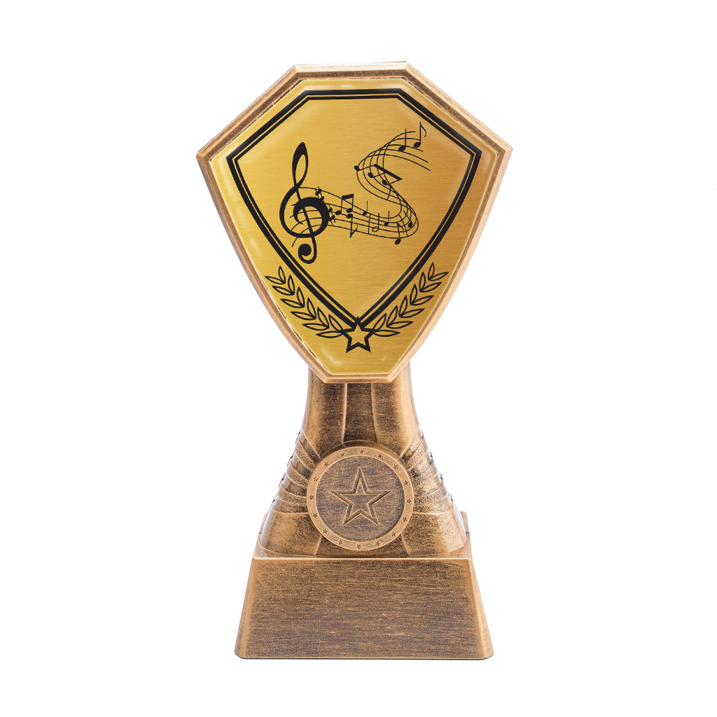 Antique Gold Music Notes Plastic Tower