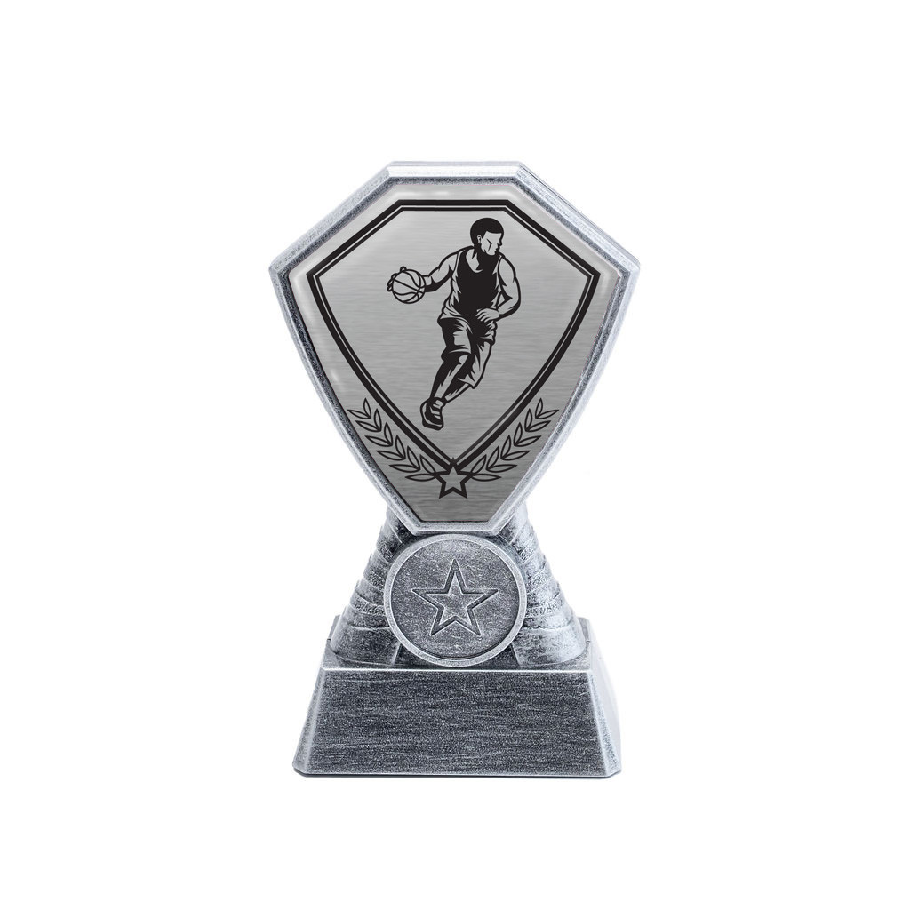 Antique Silver Basketball Plastic Tower