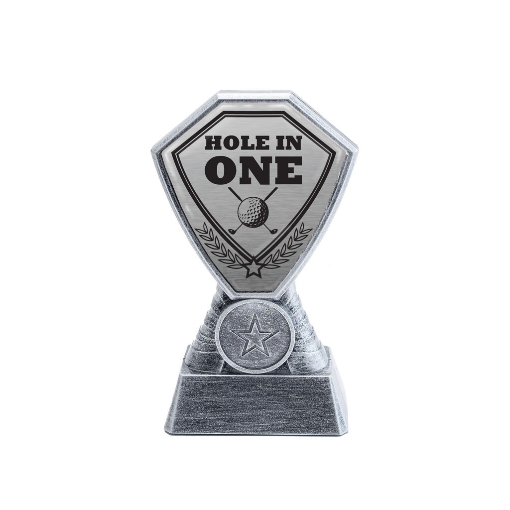 Antique Silver Hole in One Plastic Tower