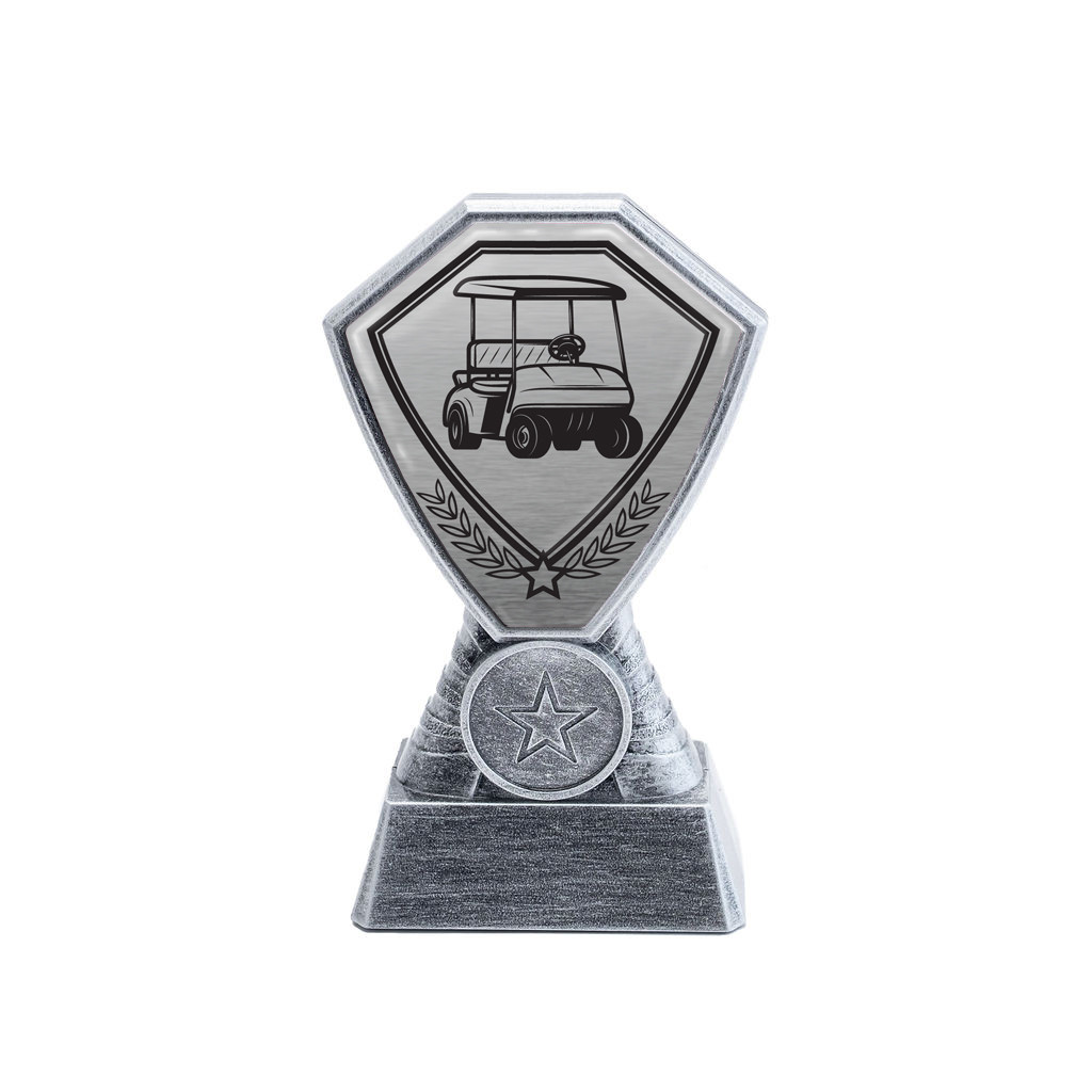 Antique Silver Golf Buggy Plastic Tower