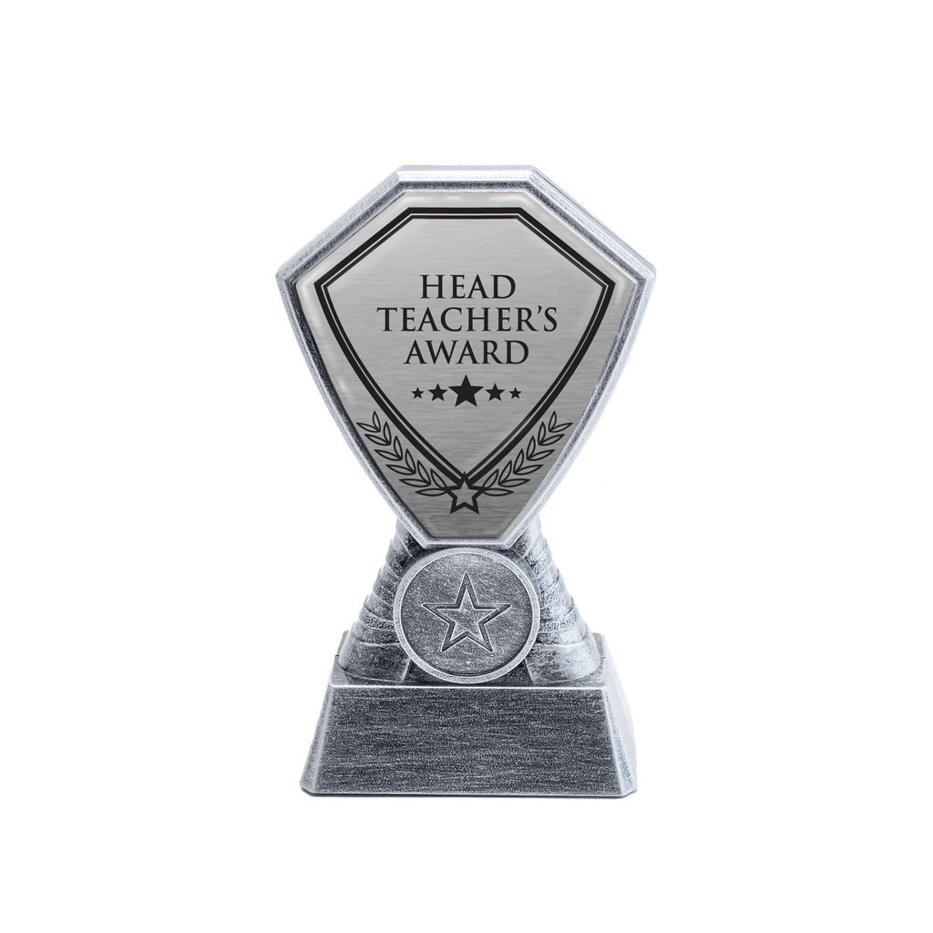 Antique Silver Head Teacher's Award Plastic Tower