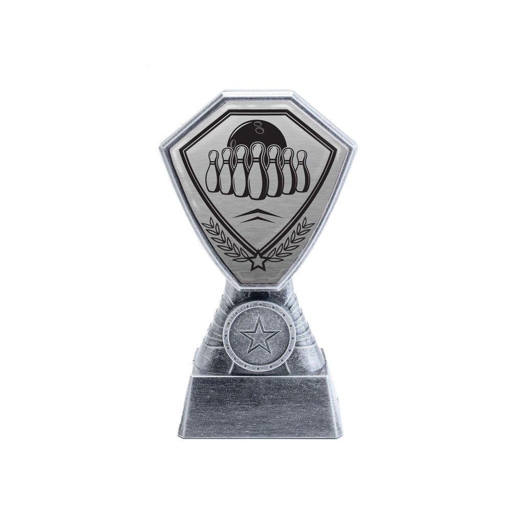 Antique Silver Ten Pin Bowling Plastic Tower