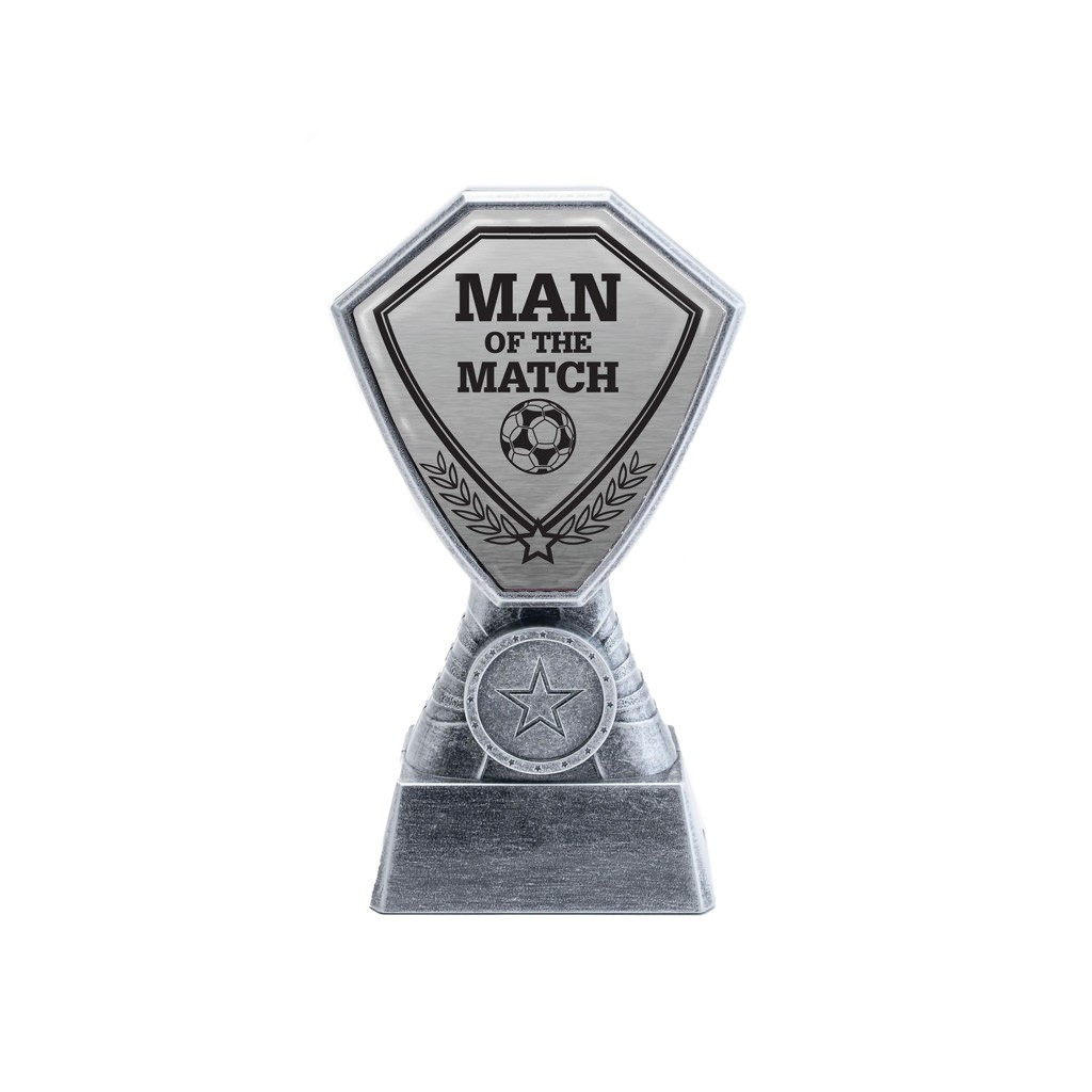 Antique Silver Man of the Match Football Plastic Tower