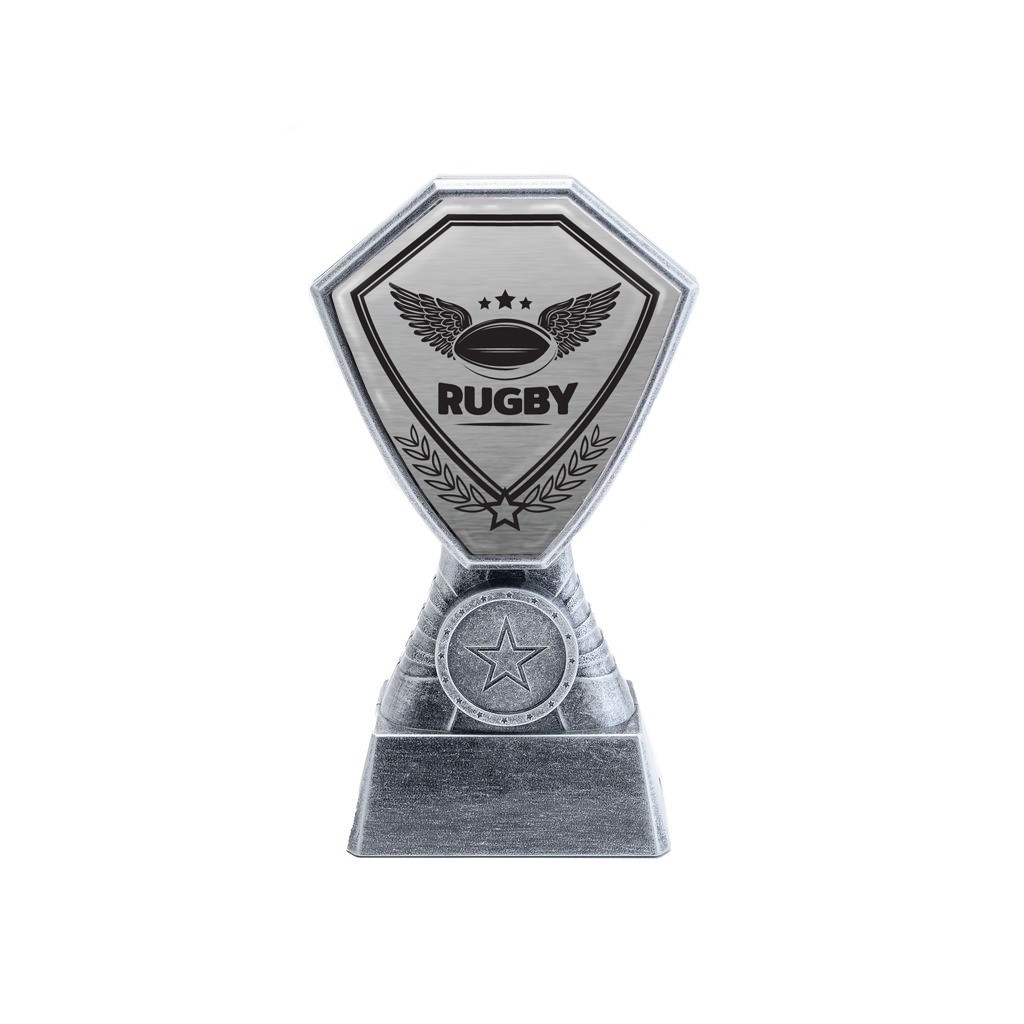 Antique Silver Rugby Plastic Tower