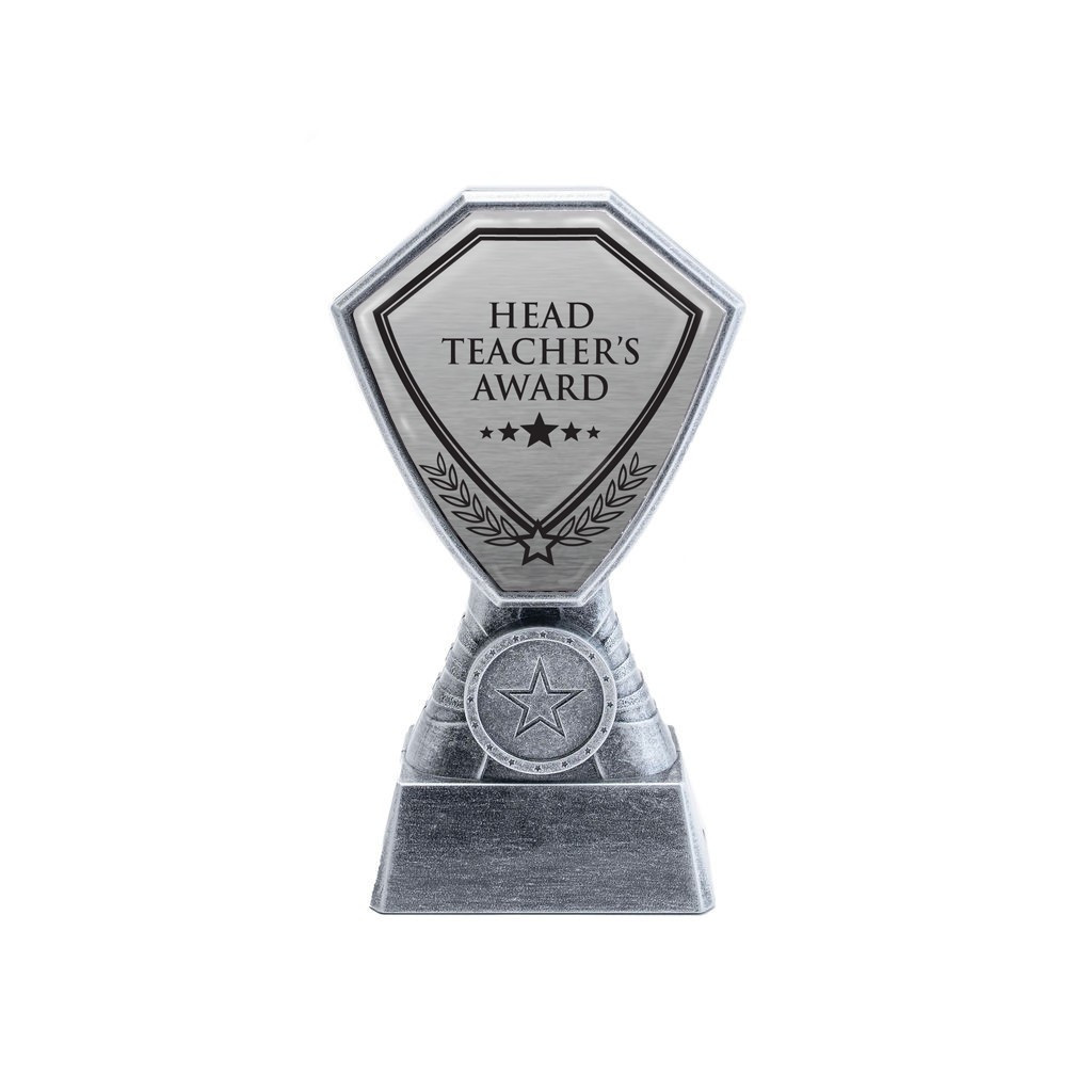 Antique Silver Head Teacher's Award Plastic Tower