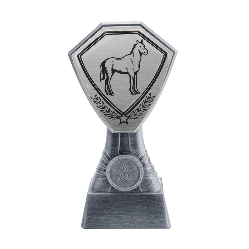 Antique Silver Equestrian Plastic Tower