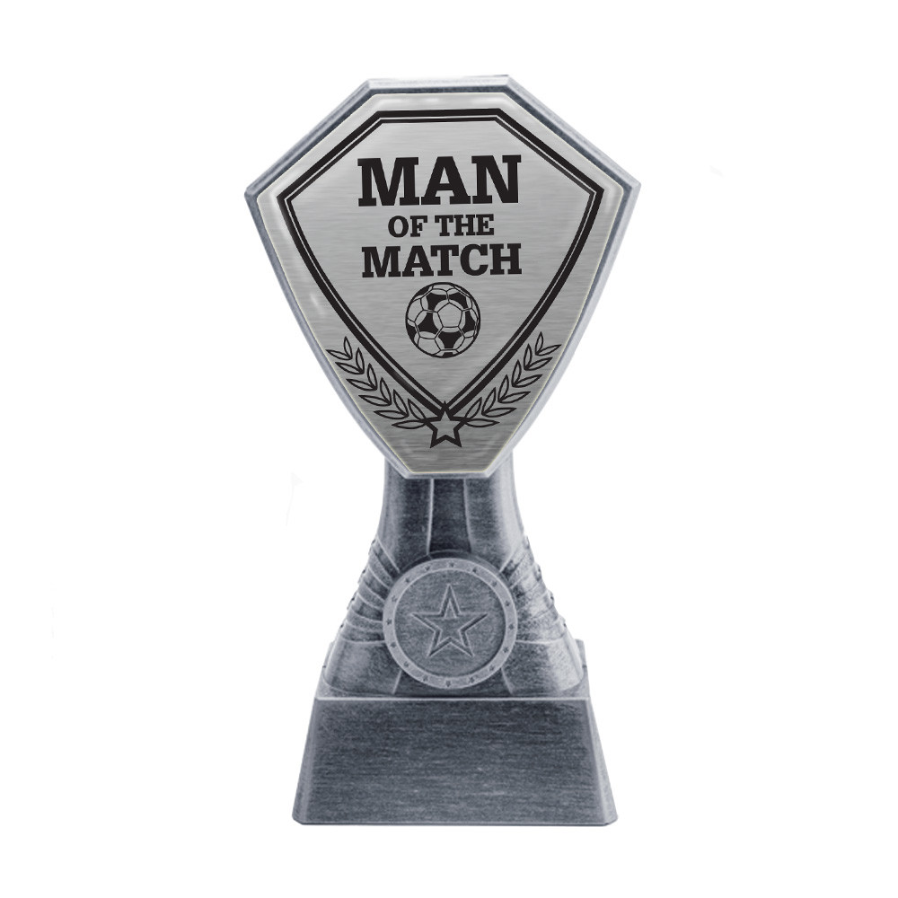 Antique Silver Man of the Match Football Plastic Tower