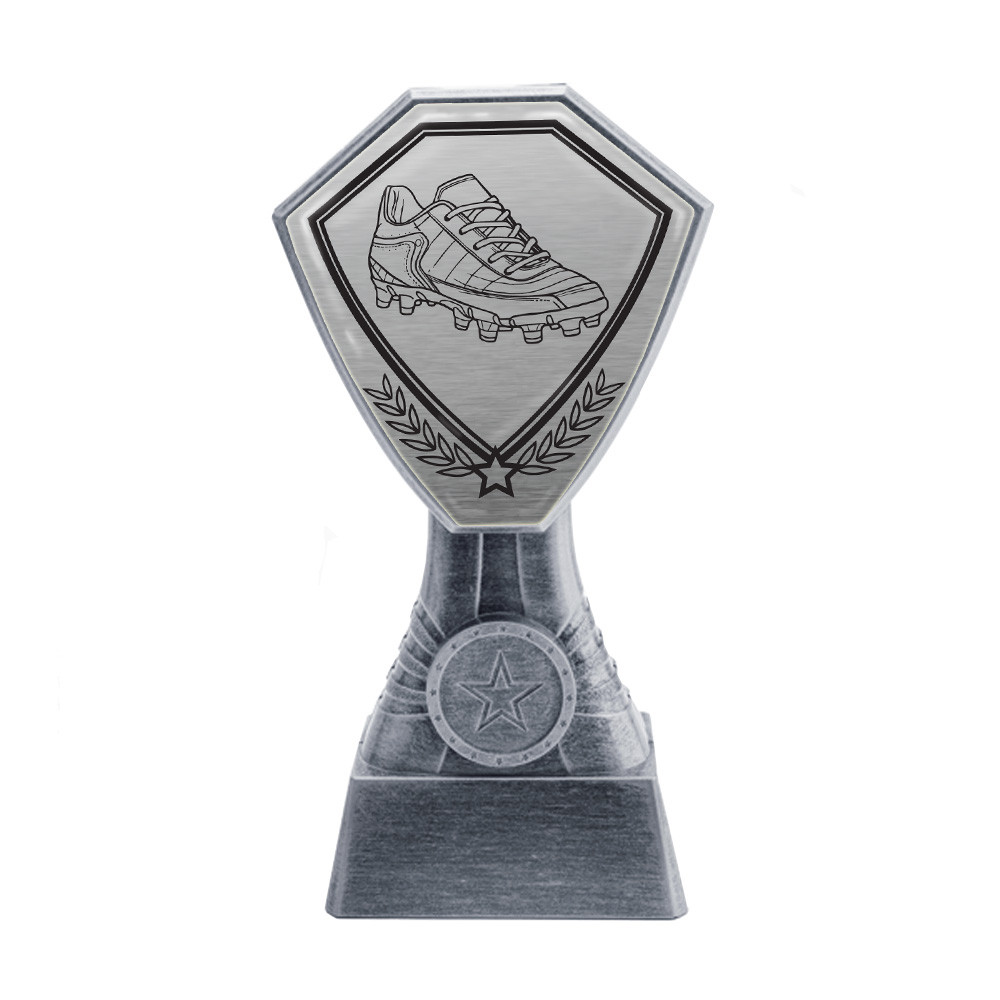 Antique Silver Football Boot Plastic Tower