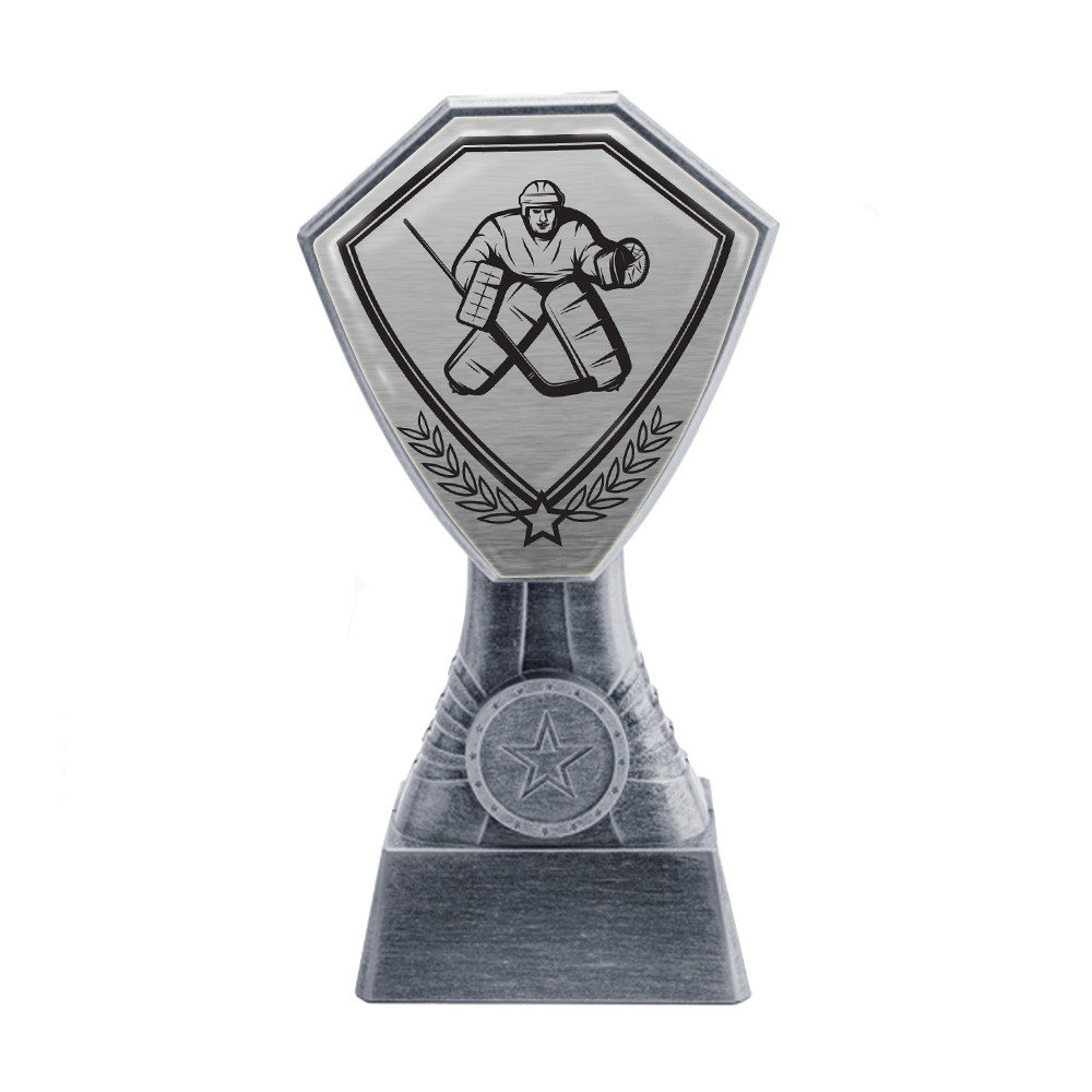 Antique Silver Ice Hockey Plastic Tower