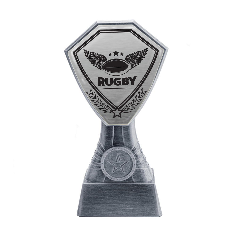 Antique Silver Rugby Plastic Tower