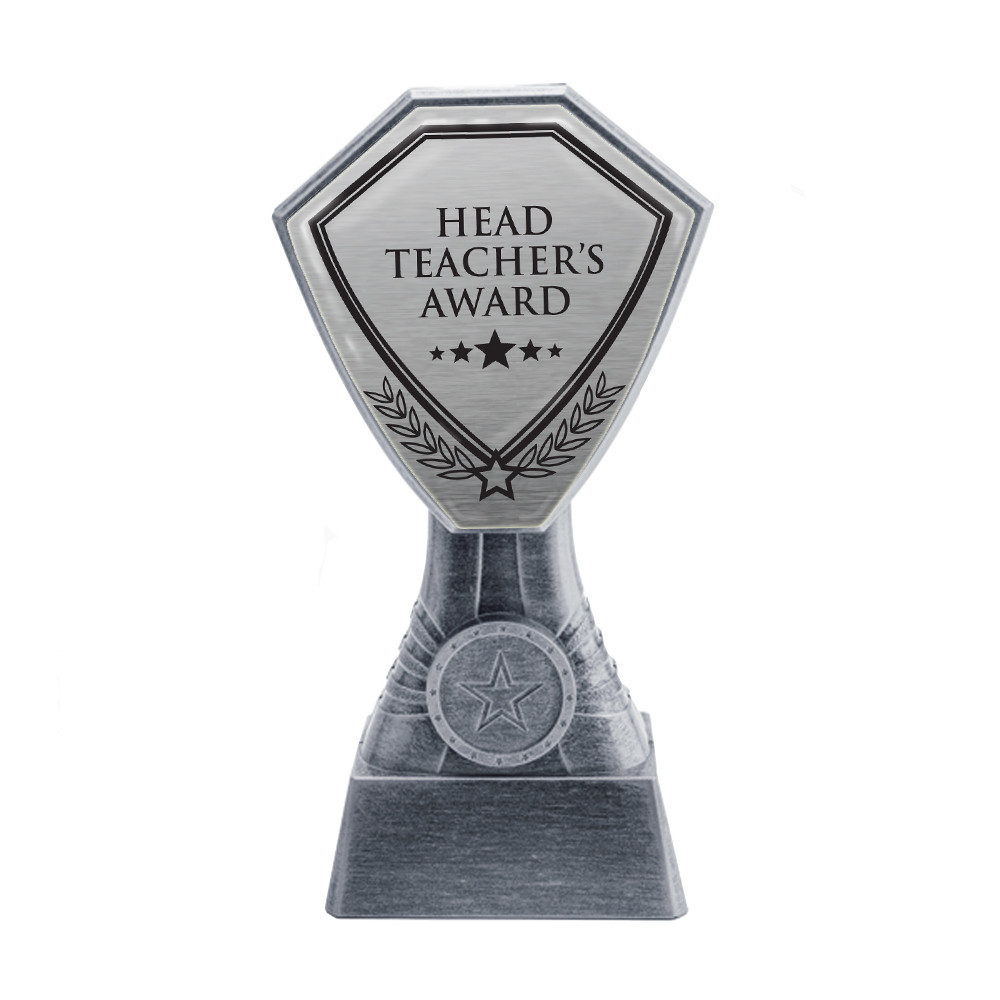 Antique Silver Head Teacher's Award Plastic Tower