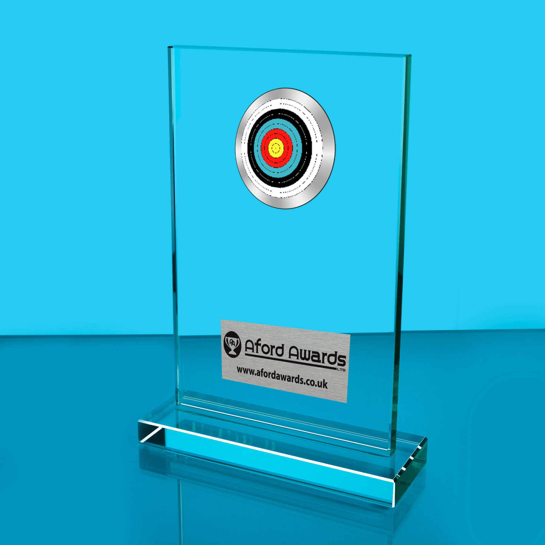 Archery Thick Glass Plaque with Black Presentation Box