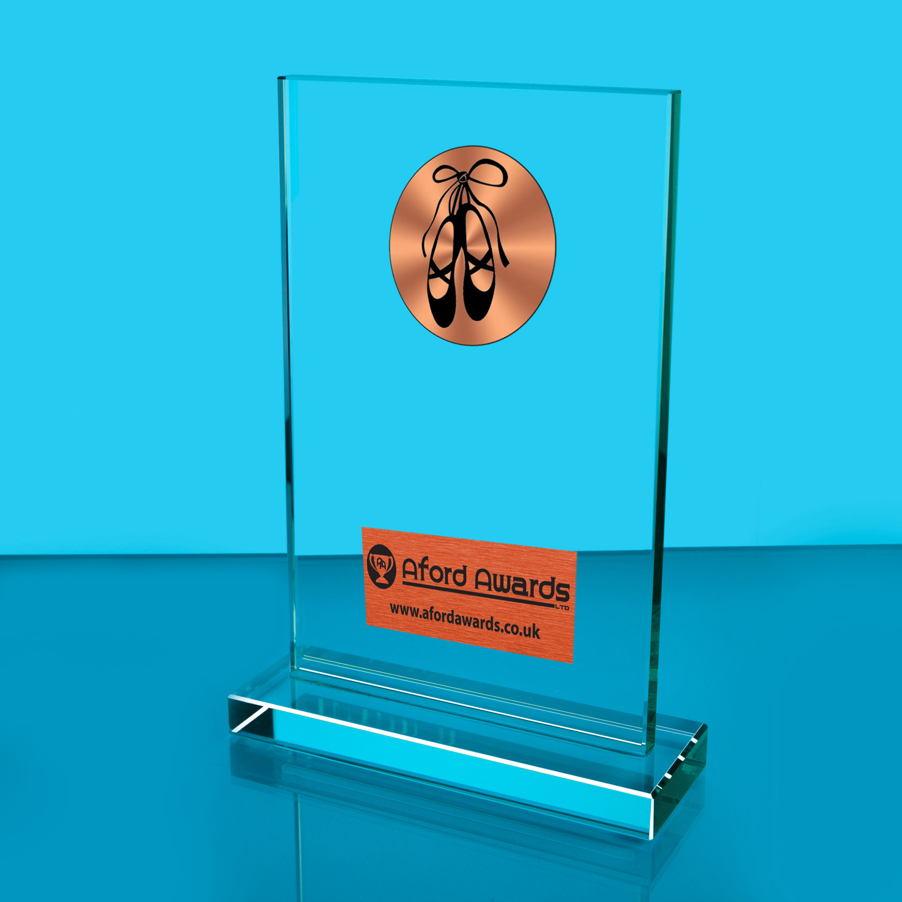 Ballet Thick Glass Plaque with Black Presentation Box