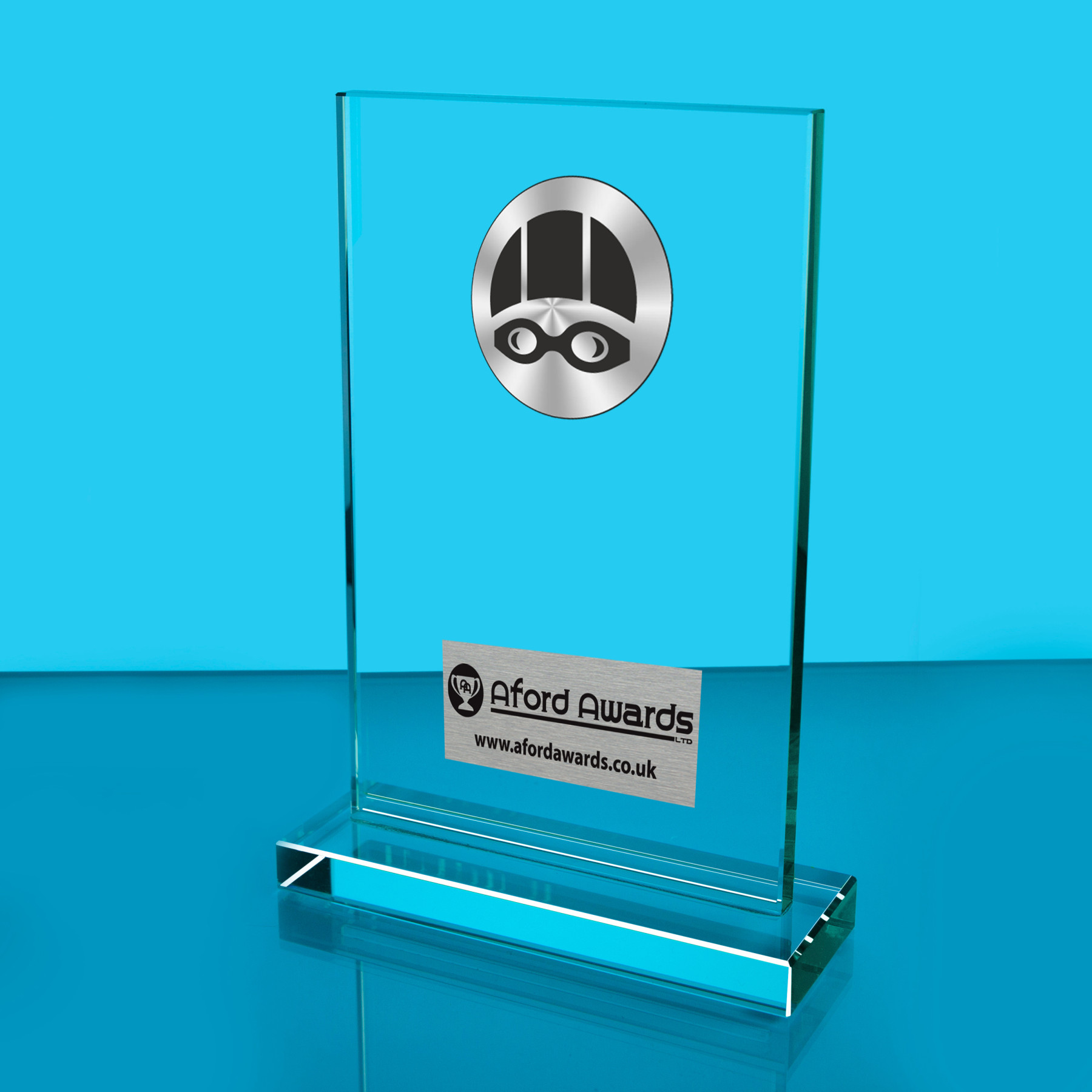 Diving Thick Glass Plaque with Black Presentation Box