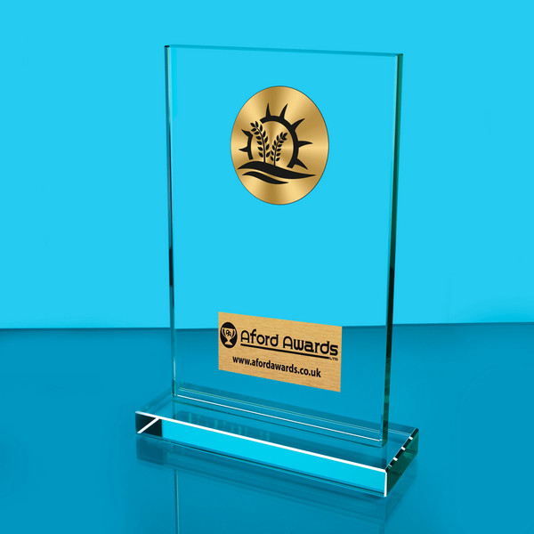 Farming Thick Glass Plaque with Black Presentation Box