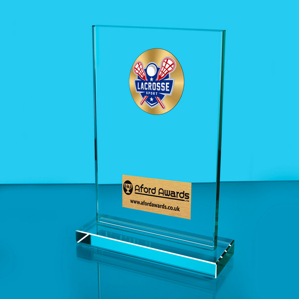Lacrosse Thick Glass Plaque with Black Presentation Box
